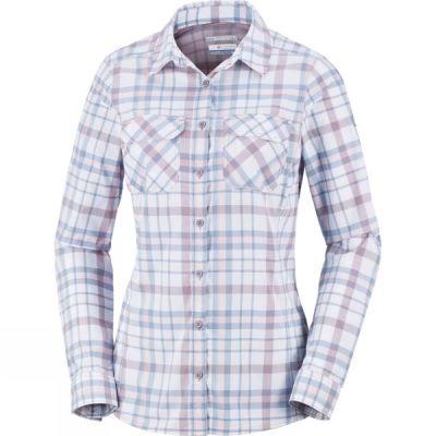 Camisa Columbia Saturday Trail Plaid Manga Larga Mujer - Moradas - Chile RTQ063152